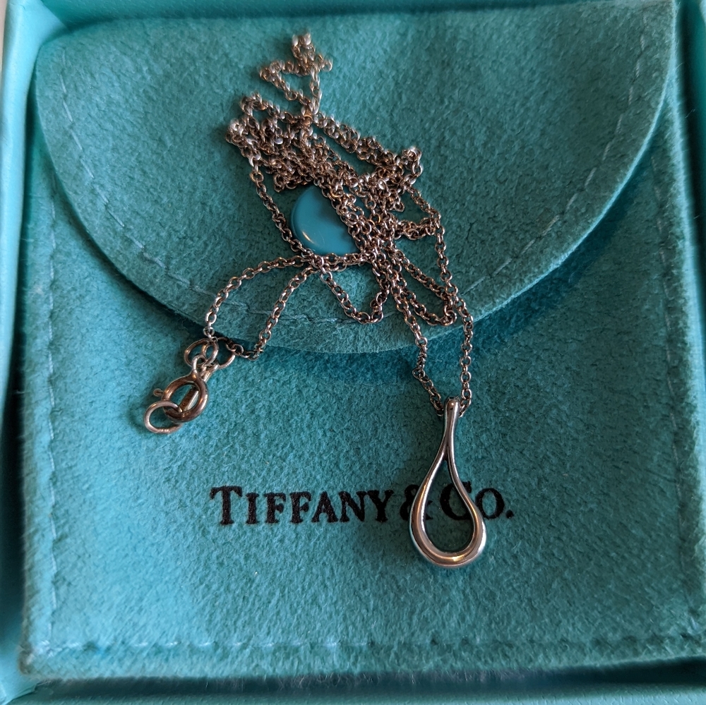 Tiffany & Co. Elsa Peretti Open Tear Drop Necklace